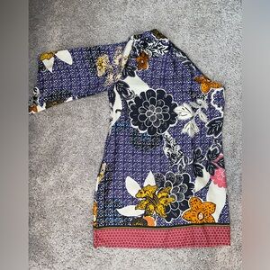 White and Yellow Floral Sheath Dress